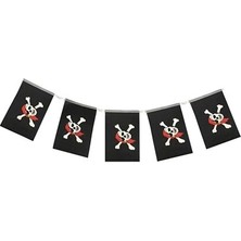 Buğz Korsan Partisi Korsan Logo Baskılı Flama Süs Afiş Süsleme 8 Li