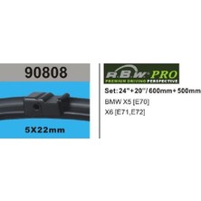 Universal Silecek Seti Hybrıt Tip Kancalı Bmw: X5 [E70] (2007-2011) ? X6 [E71,E72] (2008-2012