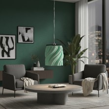 Kapadoks 3D Modern Fraktal Tasarım Spiral Dokulu Dekoratif Avize (Ø24 Cm) Genel Kullanım Şık Sarkıt Lamba