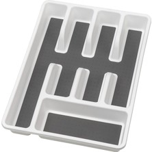 Storemax Kaymaz Çatal Bıçak Tepsisi - Çekmeceler Için Çatal Bıçak Tepsisi, Polipropilen, 26,5 x 5 x 36,5 Cm, Beyaz