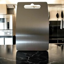 Storemax Handle Çelik Kesme Tahtası - Paslanmaz Çelik, Hijyenik ve Dayanıklı (30X20 Cm)