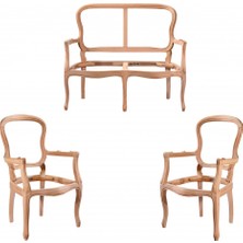 Masifart Scaev Klasik Çay Takımı Cilasız Ham