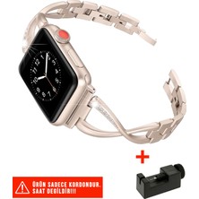 Nezih Case Apple Watch Seri 2/3/4/5/6/7/8/9/se 38MM 40MM 41MM ve Seri 10/11 42MM Uyumlu Şık Mücevher Bileklik