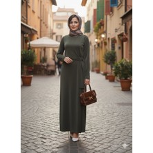 Eskişehir Mağazacılık T26K-4027 Yadan Kuşak Dtyl. Kupro Elbise