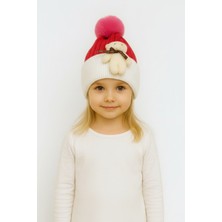 Gigi Giyim Ponponlu Ayıcıklı Çift Renk Unisex Çocuk Bere