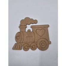 5 Adet Sevimli Tren Ahşap Boyama Okul Diy Etkinlik Aktivite Sanat 15 cm x 14 cm