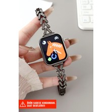 Nezih Case Apple Watch Seri 2/3/4/5/6/7/8/9/se 38MM 40MM 41MM ve Seri 10/11 42MM Uyumlu Şık Mücevher Bileklik