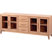 Masifart Lawren Çekmeceli Konik Konsol Cilasız Ham