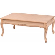 Masifart Pater Nil Lükens Oymalı Orta Sehpa Cilasız Ham