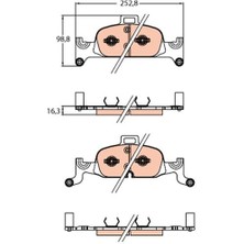 Universal Fren Balatası Ön Audı A4 15- A5 17- A6 19- Q5 17-