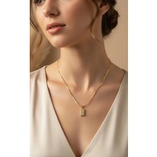 Urunia Altın Külçe Model Kolye Çelik Kolye