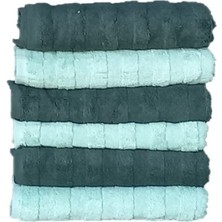 Erteks El ve Yüz Havlusu 6 Adet  50 x 100 Fıstık Yeşili ve Koyu Yeşil  1. Kalitemodern