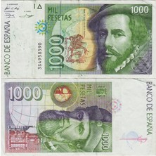 Banknoting Ispanya 1000 Peseta 1992 Çok Çok Temiz(-)