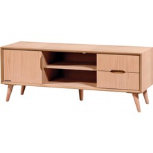 Masifart Melissa 140 Lık Retro Tv Ünitesi Cilasız Ham