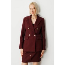 Ekol Kruvaze Yaka Kaşe Ceket 5069
