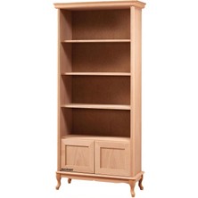 Masifart Fido Kapaklı Kitaplık Cilasız Ham