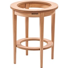 Masifart Brend Bohem Yuvarlak Camlı Saksılık Cilasız Ham