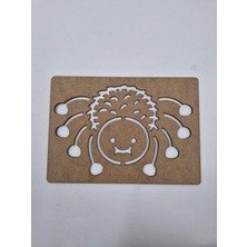 1 Adet Örümcek Ahşap Montessori Çizim Okul Dıy Etkinlik Aktivite Sanat 21 cm x 15 cm