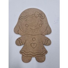 5 Adet Sevimli Kız Ahşap Boyama Okul Diy Etkinlik Aktivite Sanat 15 cm x 10 cm