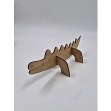 1 Adet Ahşap 3D Hayvanlar Timsah Boyama Okul Dıy Etkinlik Aktivite Sanat 15 cm