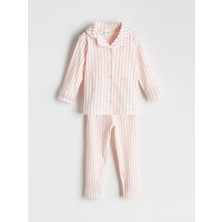 Lc Waikiki Yeni Sezon Kurdele Detaylı Kız Çocuk Pijama Takımı