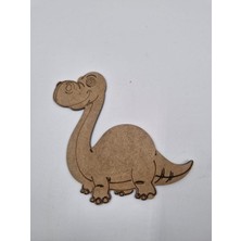 5 Adet Sevimli Dinozor 3 Ahşap Boyama Okul Diy Etkinlik Aktivite Sanat 15 cm x 15 cm