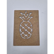 1 Adet Meyveler Ananas Ahşap Montessori Resim Çizim Okul Dıy Etkinlik Aktivite Sanat 20 cm x 14 cm