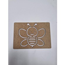 1 Adet Arı Ahşap Montessori Çizim Okul Dıy Etkinlik Aktivite Sanat 21 cm x 15 cm