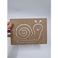 1 Adet Salyangoz Ahşap Montessori Çizim Okul Dıy Etkinlik Aktivite Sanat 21 cm x 15 cm