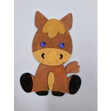 10 Adet Sevimli Eşek Ahşap Boyama Okul Diy Etkinlik Aktivite Sanat 15 cm x 10 cm