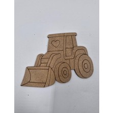 5 Adet Sevimli Iş Makinası Ahşap Boyama Okul Diy Etkinlik Aktivite Sanat 15 cm x 11 cm