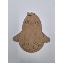 5 Adet Sevimli Civciv Ahşap Boyama Okul Diy Etkinlik Aktivite Sanat No3 15 cm x 13 cm