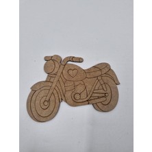 10 Adet Sevimli Motosiklet Ahşap Boyama Okul Diy Etkinlik Aktivite Sanat 15 cm x 11 cm
