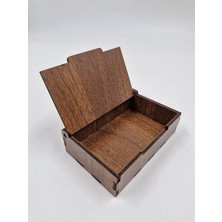 Ahşap Dekoratif Kutu 9 cm x 6 cm x 2,5 cm