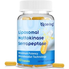 Naering Liposomal Nattokinase 12,000 Fu Serrapeptase 360,000 Spu Enzyme - Enriched With Synergistic Enzymes And Nutrient Blend  Inulin For Circulatory, Gut, Digestion 60 Capsules.
