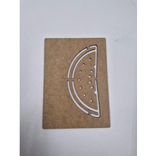 1 Adet Meyveler Karpuz Ahşap Montessori Çizim Okul Dıy Etkinlik Aktivite Sanat 20 cm x 14 cm