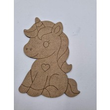 5 Adet Sevimli Atı Ahşap Boyama Okul Diy Etkinlik Aktivite Sanat 15 cm x 11 cm