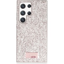 TE Dükkan Buğz Onegif Samsung Galaxy S23 Ultra Bright Simli Kapak - Gold