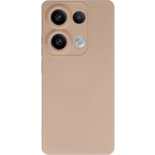 TE Dükkan Buğz Newface Xiaomi Redmi Note 13 Pro 4g Kılıf Nano Içi Kadife Silikon - Pudra
