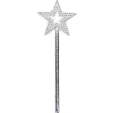 TE Dükkan Buğz Yıldız Model Peri Asası Melek Asası Prenses Asası Metalize Gümüş Renk