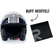 L55 Yarı Açık Motosiklet Kaskı – Agresif Tasarım, Havalandırmalı, Vizörlü (Ece Belgeli)