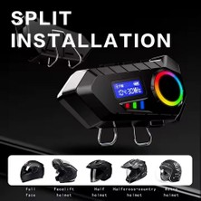 TE Dükkan Buğz Y30 Kask Kulaklık Bluetooth Motosiklet Kulaklık Rgb Radyolu Intercom