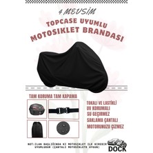 Dock Siyah Zontes ZT-350-V1 Çanta Uyumlu Motosiklet Brandası(4 Mevsim)