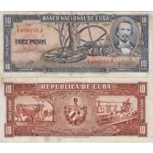 Banknoting Küba 10 Peso 1960 Che Guevara Imzalı. Çok Temiz+