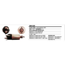 Universal Marş Otomatiği 24V Renault Tır Premıum Y.m.kamyon 9.8 C260-280 G220 230-280 R-330-340 Mıtsubıshı Tip