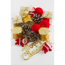 Bijuteri Net 16 Adet Karışık Büyük Boy Yılbaşı Ağaç Süsü