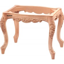 Masifart Ortens 55 Lik Kavisli Oymalı Puf Cilasız Ham