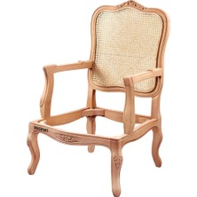 Masifart Lingua Hasırlı Italyan Oymalı Berjer Cilasız Ham