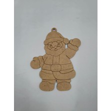 1 Adet Ahşap Yılbaşı Süsü Boyama No4 Okul Dıy Etkinlik Aktivite Sanat 15 cm