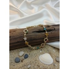 Urunia Renkli Taşlı Çiçek Bileklik